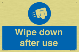 Wipe down after use